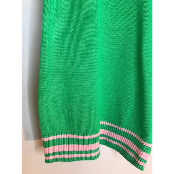 Ivy Storehouse Sweater Knit Shorts L Green Pink Stripes AKA - Picture 3 of 5